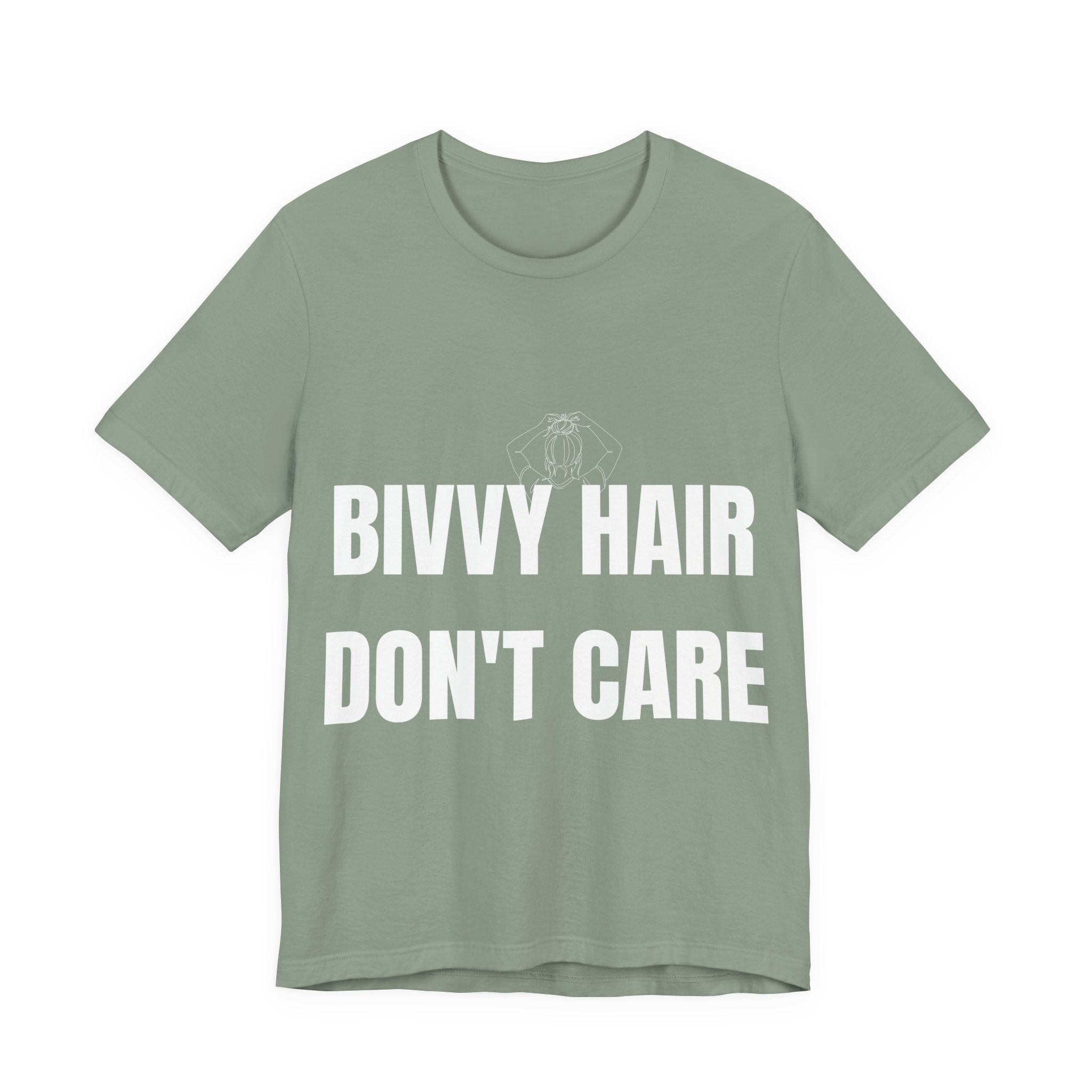Bivvy Hair Don't Care T Shirt | First Women's Carp Fishing Tee | Bank Life Gift For Her | Fishing Clothing UK