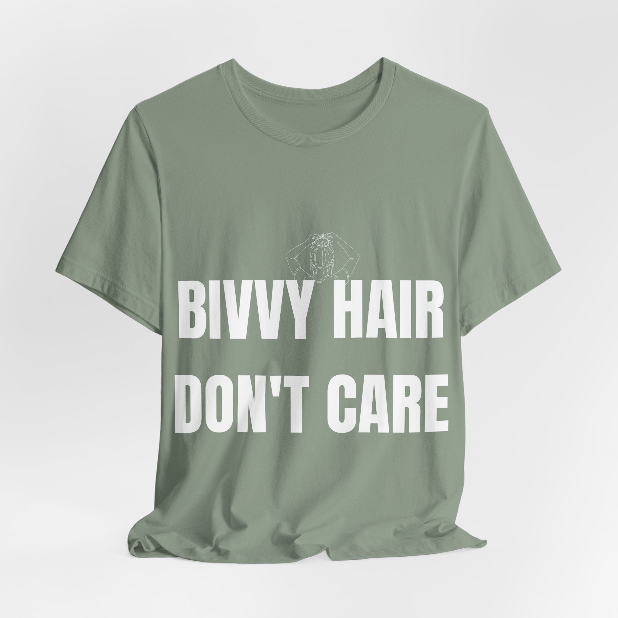 Bivvy Hair Don't Care T Shirt | First Women's Carp Fishing Tee | Bank Life Gift For Her | Fishing Clothing UK