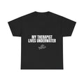 My Therapist Lives Underwater T-Shirt | Funny Carp Fishing Tee UK