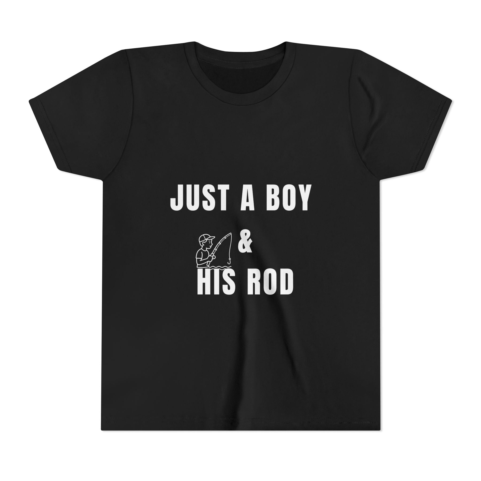 Just A Boy And His Rod Fishing T Shirt - Dad Mum Son Gift